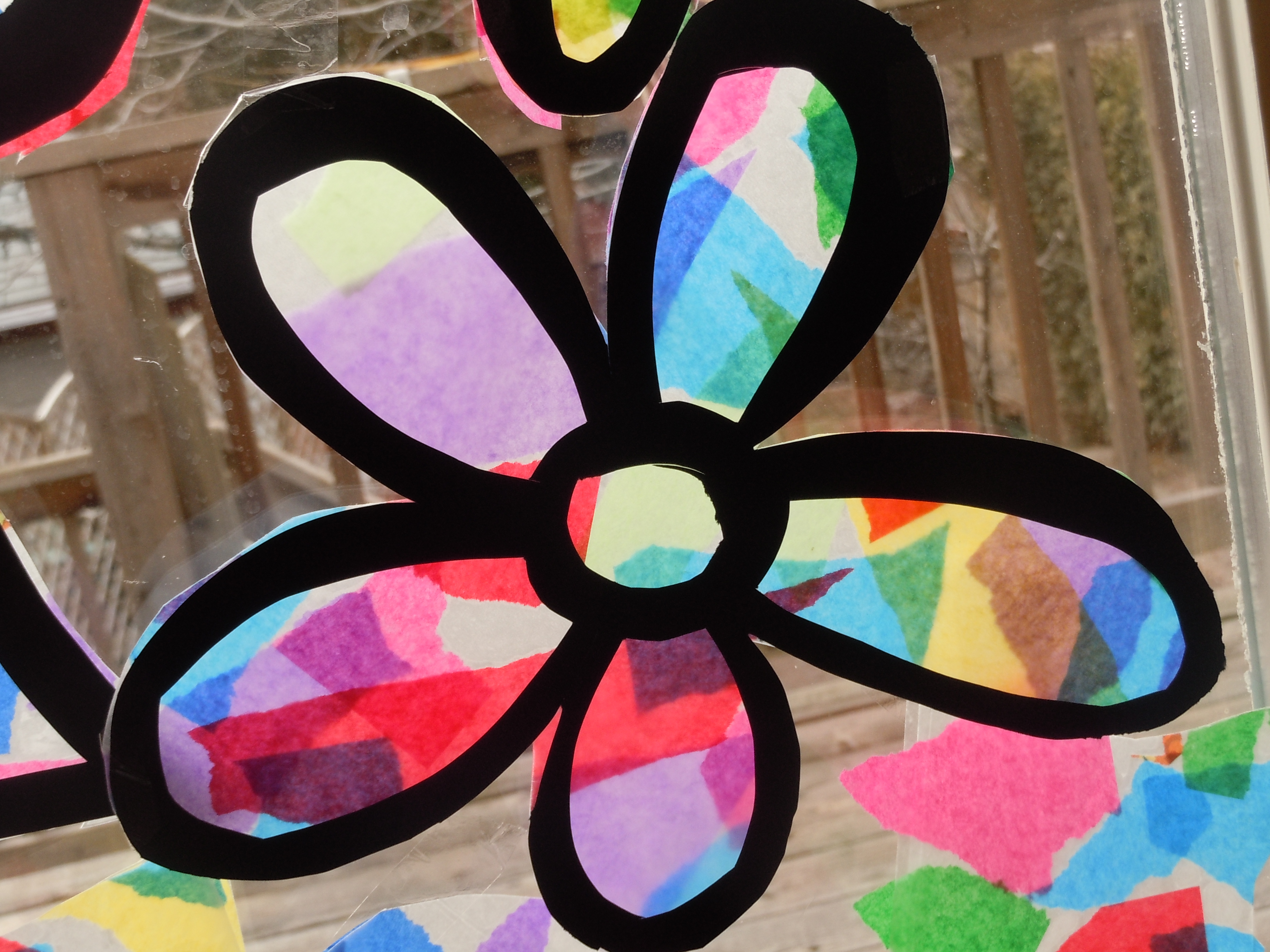 Cindy deRosier: My Creative Life: Tissue Paper Stained Glass